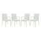 LeisureMod Weave Mace Indoor/Outdoor Chair (With Arms), Set of 4